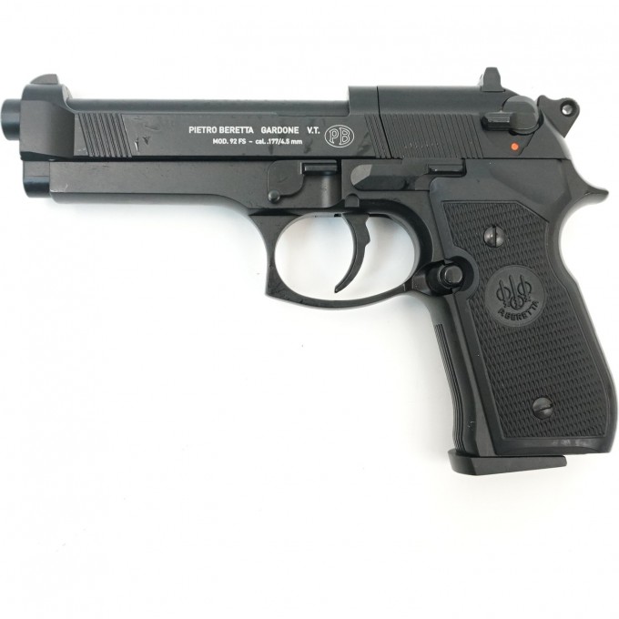 Пистолет пневматический UMAREX BERETTA M92 FS чёрный с чёрными пластиковыми накладками 419.00.00/419.00.60
