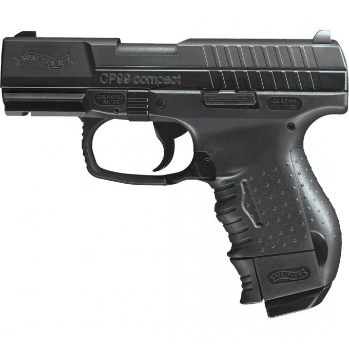 Пистолет пневматический UMAREX WALTHER CP 99 COMPACT чёрный с чёрной рукояткой 5.8064